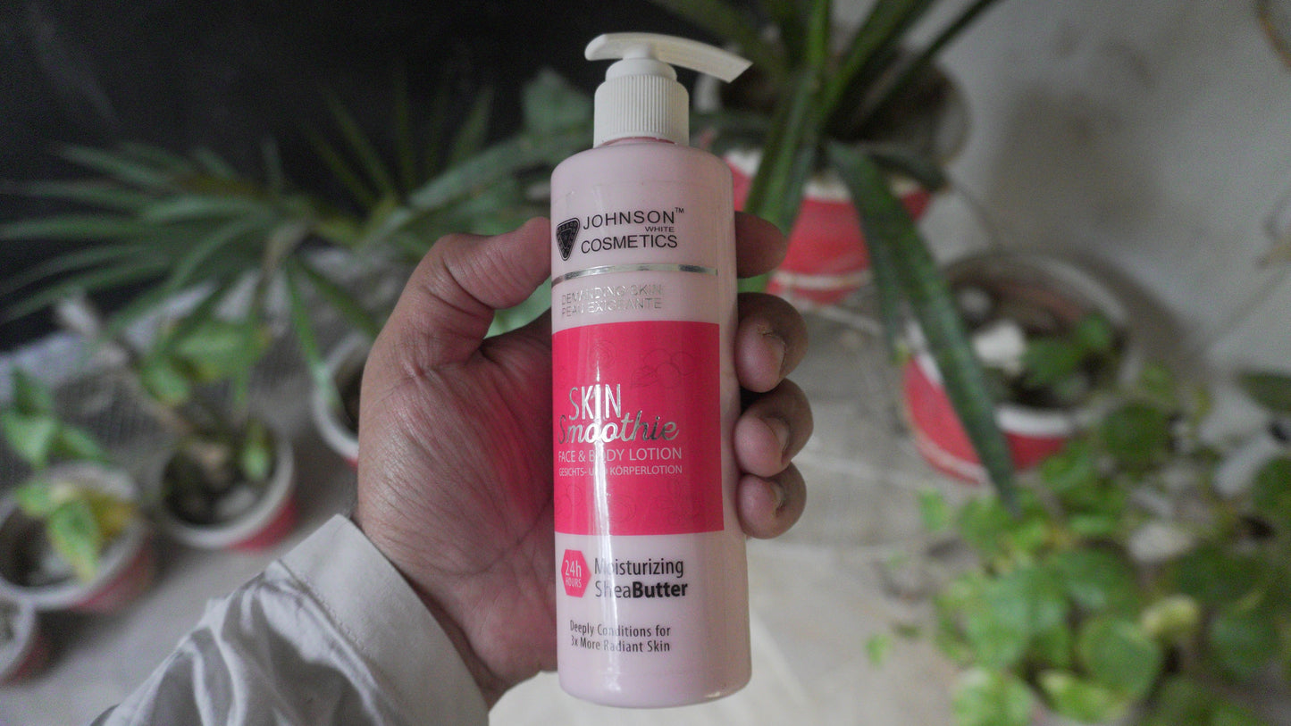 Johnson Cosmetics Skin Smoothie Face & Body Lotion – Moisturizing Shea Butter