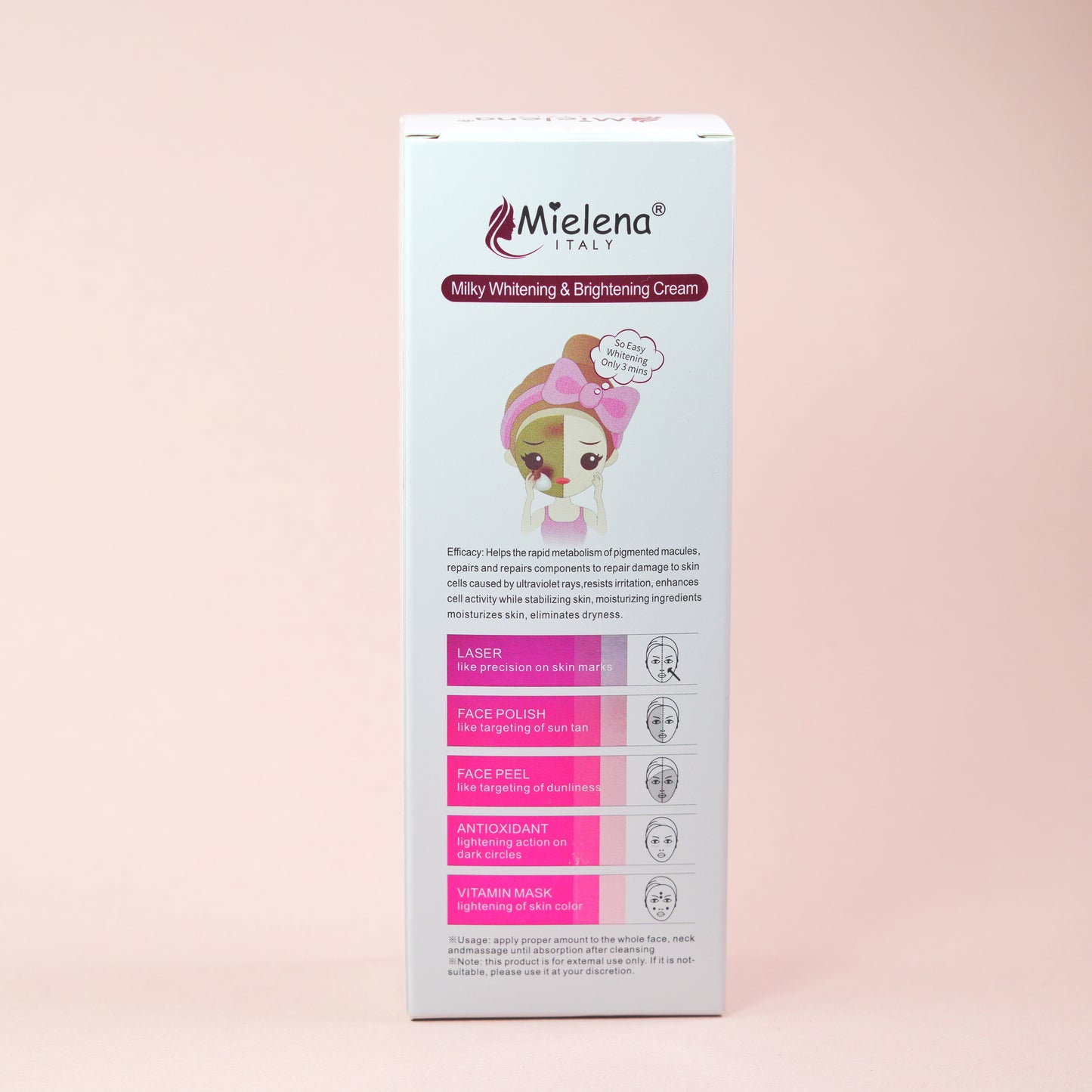 MILKY WHITE CREAM by Mielena – Italian Brightening & Moisturizing Formula