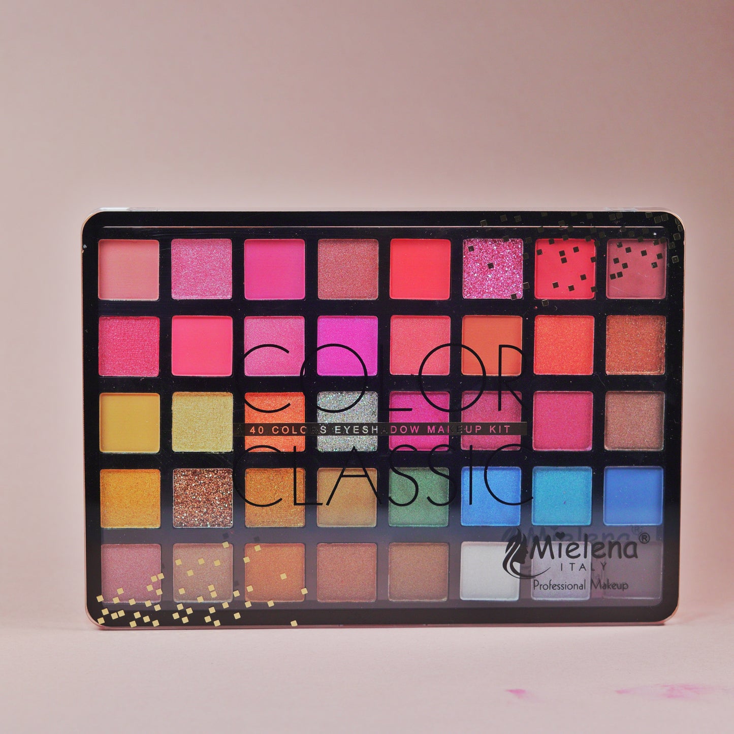Mielena Italy 40-Color Eyeshadow Palette – Vibrant & Blendable Shades