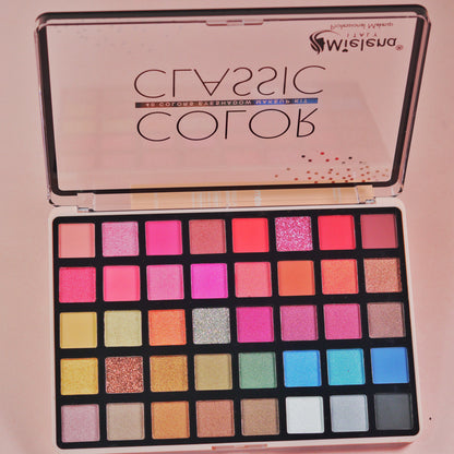 Mielena Italy 40-Color Eyeshadow Palette – Vibrant & Blendable Shades