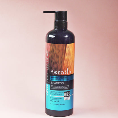 Keratin Nutrition Moisturizing & Smooth Hair Growth Shampoo 900ml (Recommended by professional hair salon)