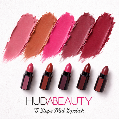 HUDA BEAUTY – 5 Steps Matte Lipstick