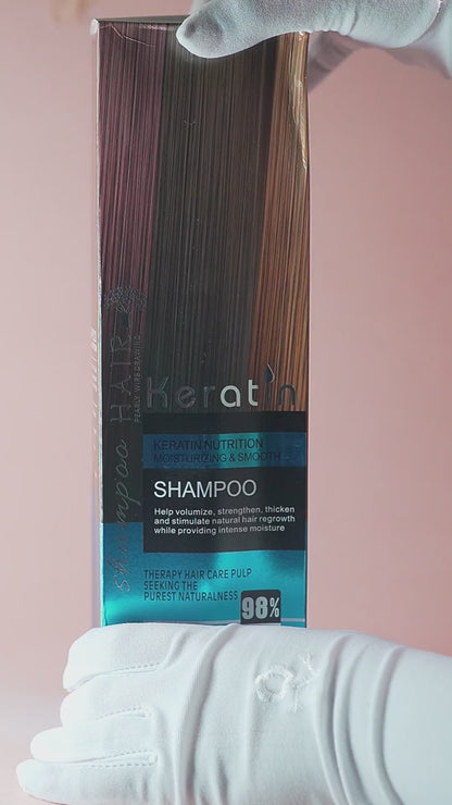 Keratin Nutrition Moisturizing & Smooth Hair Growth Shampoo 900ml (Recommended by professional hair salon)